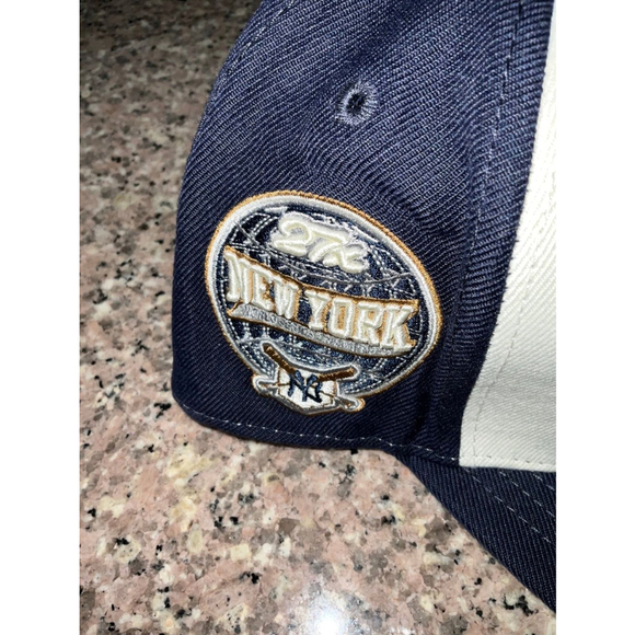 New York Yankees MLB‎ Tonal Logo SnapBack Ivory/Blue - Picture 11 of 11